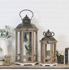 Vip Home Garden Vip Home International 2 Piece Wood Lanterns Reviews Candle Holders Home Decor Macy S Floor Lanterns Lanterns Decor Wooden Lanterns