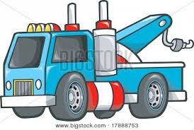 Draw a horizontal line and two circles over it. Vector Illustration Of A Tow Truck Drawing For Kids Children Illustration Vector Illustration