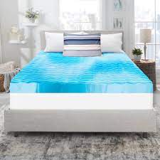 Find mattress toppers for king size, queen size, twin, twin xl, full size, or california king size. Homedics 4 Wave Support Memory Foam Antimicrobial Mattress Topper Queen Walmart Com Walmart Com