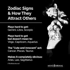 The sagittarius love their freedom so the cancer have to draw the line between their protective and possessive attitude so that the sagittarius do not feel suffocated. Zodiac Signs And How They Attract Others