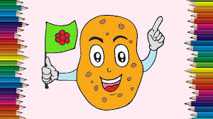 How To Draw A Potato Cute And Easy Cartoon Potato Drawing For Beginners 1.draw the outline of the potato. cartoon potato drawing for beginners