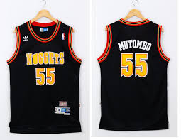 An up close look at the new nike association & icon jerseys for the denver nuggets. Denver Nuggets 55 Mutombo Black Throwback Men 2017 New Logo Nba Adidas Jersey Nba Jersey Jersey Nba