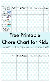 free printable chore chart