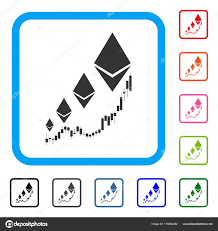 Ethereum Growth Chart Framed Icon Stock Vector Ahasoft