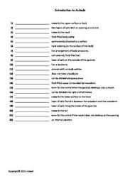 Introduction To Animals Quiz Worksheet For Biology Ii Worksheets Science Student Animal Quiz