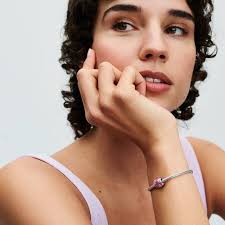 Charm Fleur Rose Argent 925