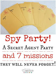 Educational spy missions for kids. Spy Party A Secret Agent Birthday Party They Will Never Forget