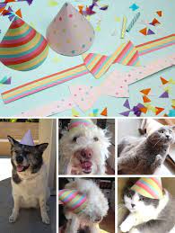 Printable Party Hats And Bow Ties For Your Pets Birthday Dog Birthday Party Dog Themed Birthday Party Puppy Party