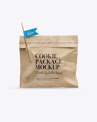Kraft Cookie Package Mockup In Packaging Mockups On Yellow Images Object Mockups Mockup Free Psd Free Psd Mockups Templates Psd Mockup Template