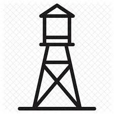 Water Tower Icon Of Line Style Available In Svg Png Eps Ai Icon Fonts Low poly western clock tower. water tower icon