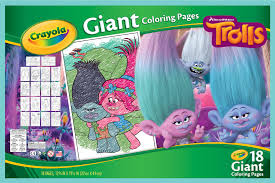 Trolls poppy coloring pages printable and coloring book to print for free. Crayola Trolls Giant Coloring Pages 18 Sheets For Ages 3 Walmart Com Walmart Com