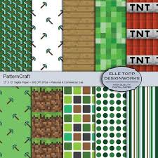 Minecraft Pattern Paper Minecraft Printable Paper For Instant Download For Fun Minecraft Cards Gifts Minecraft Pattern Minecraft Birthday Minecraft Crafts