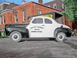 1942 British Columbia Highway Patrol Ford Police Cars Old Police Cars Police