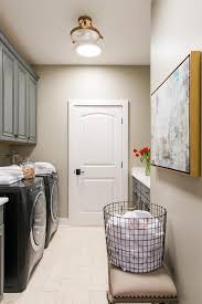 2020 popular 1 trends in lights & lighting with bulb glass room flush mount lights and 1. Beadboard Paneled Laundry Room Door With Black Front Washer And Dryer Transitional Laundry Room Sherwin Williams Ethereal Mood