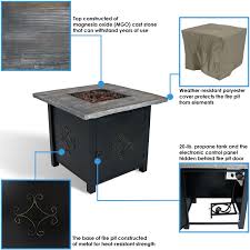 For that, we recommend a lid. Csa And Etl Certification Square Fire Table For Outside S Afstar Propane Fire Pit Table 30 Inch 50 000 Btu Auto Ignition Gas Fire Pit With Lid Lava Rock Fire Pits Outdoor