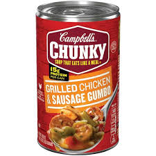 Homemade chicken noodle soup and chicken and rice soup are so good for the body and soul, especially when you are feeling a little under the weather. Campbell S Chunky Grilled Chicken Sausage Gumbo Soup Hy Vee Aisles Online Grocery Shopping