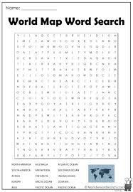 world map word search