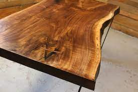Closetmaid's black walnut desk is a sturdy desk that is comfortable for anyone to sit at and get work done. Live Edge Black Walnut Desk Woodify Canada