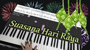 C g selamat aidil fitri f c kepada saudara serta saudari c f setahun hanya sekali c g c merayakan hari yang mulia ini c g di masa bulan remdan f c kita berpuasa hingga sebulan c f pabila syawal menjelma c g c hari raya. Suasana Hari Raya Anuar Zain Ellina Piano Cover Free Sheets Youtube