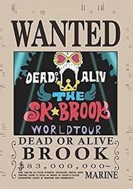 Anime one piece brook cosplay costume custom made cosonsen all sizes. Brook Wanted Poster One Piece