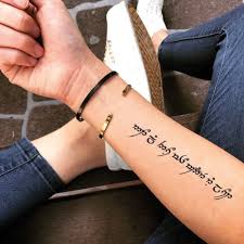 Collar Bone Though She Be But Little She Is Fierce Tattoo Not All Who Wander Are Lost Elvish Temporary Tattoo Sticker Set Of 2 Fake Tattoos Tattoo Stickers Lost Tattoo