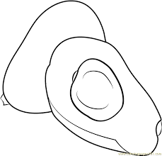 Download and print these avocado coloring pages for free. Avocado Half Coloring Page For Kids Free Avocado Printable Coloring Pages Online For Kids Coloringpages101 Com Coloring Pages For Kids