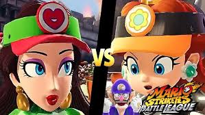 Mario Strikers Battle League Team Pauline vs Team Daisy in Lava Castle