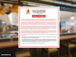 On oct 5, a staff member at the mac city service centre outlet was reported to be infected. Covid 19 Public Advisory 1 Utama Shopping Centre