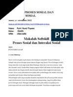 Proses sosial dan interaksi sosial. Makalah Proses Sosial Dan Interaksi Sosial