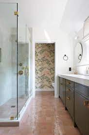 Saltillo bedroom and bathroom floors. Bathroom Hexagon Terracotta Floor Tiles Design Ideas
