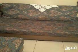 كنب فيروزي اربع قطع بدون زاوية مع دولاب كبير الحالة مستخدم قسم الأثاث home and garden furniture home