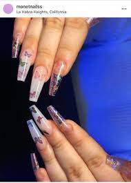 Butterfly 002 Nail Decals Etsy Best Acrylic Nails Long Acrylic Nails Summer Acrylic Nails