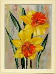 Daffodils Floral Painting Painting Flower Painting
