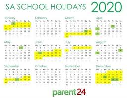 2020 South Africa School Holiday Calendar Printabl School Holiday Calendar Holiday Calendar School Calendar