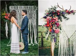 This backdrop is coming with 2 chair hangers; 25 Bohemian Macrame Knotted Wedding Decor Ideas Deer Pearl Flowers