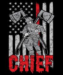 As protests over policing continue to convulse cities throughout the u.s., one symbol keeps showing up: Firefighter Chief American Flag Thin Red Line Digital Art By Michael S