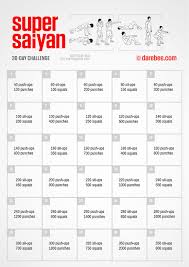 Super Saiyan Challenge Super Saiyan Workout Saiyan Workout Challenges