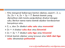 Algebra Operation Ppt Download