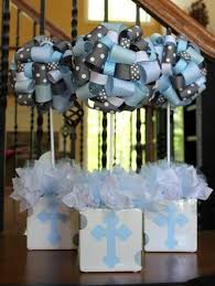 Baptism decorations christening party #baptismparty #partybaptism #baptismdecoration #decorationbaptism #baptismchristening #partydecoration. So Cute Parties Birthday Banner Invitations Party Decor Baby Boy Christening Christening Party Ribbon Topiary