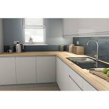 A wide variety of kitchen wood worktop options are available to you, such as project solution capability, design style, and warranty. It Kitchens Marletti Gloss Dove Grey Tall Clad On Panel H 620mm W 620mm Diy At B Q