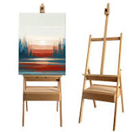 Amazon.com : Stuelloaf Large Solid Beech Wood Painting Easel with Storage  Drawer(60"~75" H), H-Frame Adjustable Wooden Easel Stand with Signature Box  ...