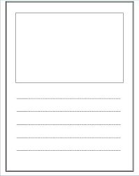 Primary paper with box for picture (name line). Free Lined Paper With Space For Story Illustrations Checkout The Other Free Writing Templates On Lined Writing Paper Writing Templates Writing Paper Template