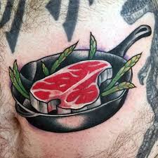 The anchor is slightly cartoonish in design and color, but the message is clear: 90 Food Tattoos For Men Delicious Design Ideas