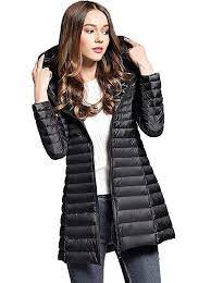 Amazoncom Sunseen Womens Puffer Jacket Lightweight Thin Long Down Coat Hooded Packable Outdoor Winter Jackets Women Jackets For Women Stylish Winter Jacket