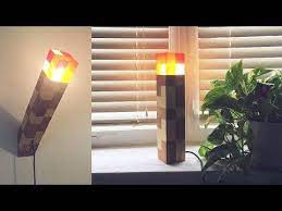 Ultra Realistic Minecraft Inspired Torch Lamp Diy Youtube Diy Lamp Lamp Minecraft Lamp