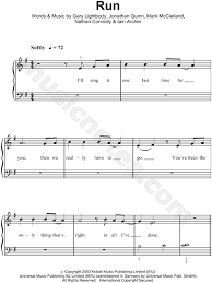 It sounds amazing on piano but almost as good on guitar. Leona Lewis Run Sheet Music Easy Piano In G Major Download Print Sku Mn0081541