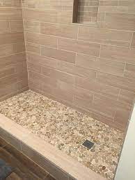 Sliced Java Tan Pebble Tile Bathroom Remodel Shower Pebble Tile Shower Bathroom Shower Tile