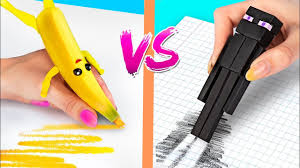 Limit my search to r/minecraft. 10 Diy Fortnite School Supplies Vs Minecraft School Supplies Challenge Youtube