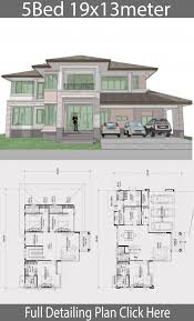Maybe you would like to learn more about one of these? Home Design Plan 19x13m With 5 Bedrooms Home Ideas Porch House Plans Duplex House Plans Duplex House Design