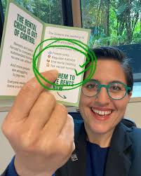 Just realized that we're ticking off two of renters' top demands by the end  of the first year in Parliament! 🥳💚 Pressure works! That's because of the  hundreds of people like you